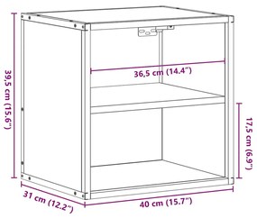 ΕΠΙΤΟΙΧΑ ΚΟΜΟΔΙΝΑ 2 ΤΕΜΑΧΙΑ SONOMA OAK 40X31X39,5 CM 848747