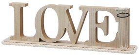 Lettering "Love" Ξύλο Ecru PU 4 41x7.5x12.5cm