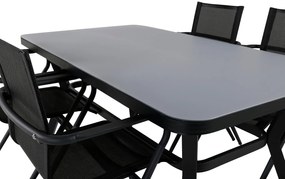 Σετ Τραπέζι και καρέκλες Dallas 2124, Spraystone, Μέταλλο, Ύφασμα | Epipla1.gr