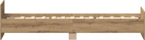 vidaXL Σκελετός Κρεβατιού Artisan Δρυς 80 x 200 cm Επεξεργασμένο Ξύλο