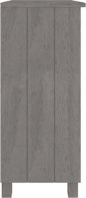 vidaXL Ντουλάπι HAMAR Αν. Γκρι 85 x 35 x 80 εκ. από Μασίφ Ξύλο Πεύκου