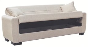 ANIMA LIGHT BROWN ΥΦΑΣΜΑ 3ΘΕΣΙΟΣ ΚΑΝΑΠΕΣ/ΚΡΕΒΑΤΙ ΜΕ ΑΠΟΘ.ΧΩΡΟ