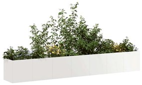 Ζαρντινιέρα 280x40x40 εκ. από Ανοξείδωτο Ατσάλι - Ασήμι