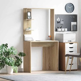 vidaXL Γραφείο Sonoma Δρυς 78.5 x 37 x 154.5 εκ Επεξεργασμένο ξύλο