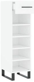 vidaXL Παπουτσοθήκη Λευκή 30 x 35 x 105 εκ. από Επεξεργασμένο Ξύλο