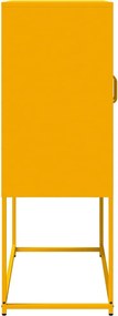 vidaXL Highboard Μουστάρδα κίτρινη 68x39x107 cm Χάλυβας