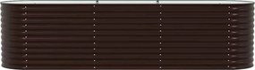 vidaXL Ανεβασμένο Κρεβάτι Καφέ 320 x 80 x 81 cm Ατσάλι