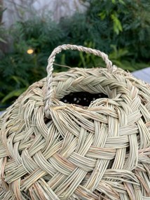 Κρεμαστό ψάθινο φωτιστικό 35 x 45 εκ.