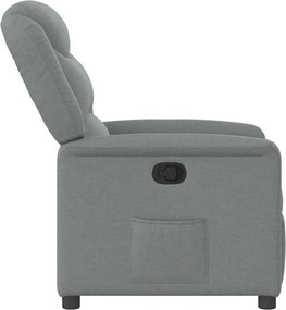 vidaXL Πολυθρόνα Ανακλινόμενη Ανοιχτό Γκρι Υφασμάτινη