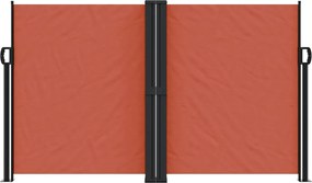 vidaXL Σκίαστρο Πλαϊνό Συρόμενο Τερακότα 140 x 600 εκ.