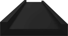 vidaXL Ράφια Τοίχου 2 τεμ. Μαύρα 115 x 9 x 3 εκ.