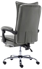 vidaXL Πολυθρόνα Γραφείου Ανθρακί από Συνθετικό Δέρμα