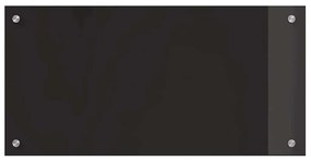 vidaXL Πίσω Πάνελ Κουζίνας 2 pcs Μαύρο 80 x 40 cm σκληρυμένο γυαλί