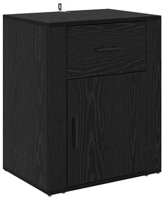 vidaXL Κομοδίνο Μαύρη Οξυά 35 x 50 x 60 εκ Επεξεργασμένο ξύλο