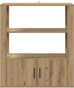 vidaXL Πλαϊνό γραφείο artisan δρυς 30 x 80 x 90 εκ Επεξεργασμένο ξύλο