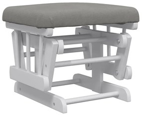 vidaXL Πολυθρόνα Relax Ανοιχτό Γκρι Υφασμάτινη με Σκαμπό