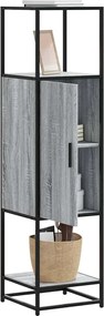 vidaXL Highboard Grey Sonoma Κατασκευασμένο ξύλο και μέταλλο