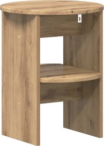 vidaXL Βοηθητικό ντουλάπι Τεχνίτικη Δρυς Ø40 x 50 εκ