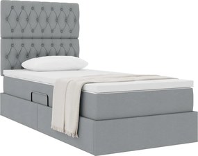 vidaXL Κρεβάτι με αποθηκευτικό χώρο και στρώμα 90 x 190 cm Πολυεστέρας