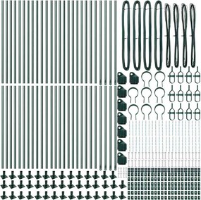 vidaXL Στύλος Περιφράξεων 52 pcs Γκρι 3,2 x 3,2 x 90 εκ