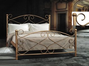 Κρεβάτι Ρόδος μεταλλικό  για στρώμα 140×190 διπλό με επιλογές χρωμάτων ΜC-ΧΡΩΜΑ ΚΑΦΕ