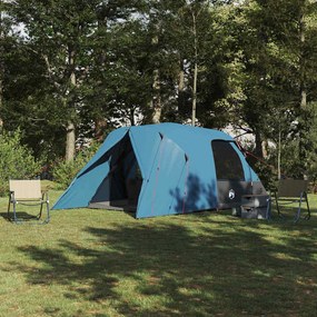 vidaXL Σκηνή Dome 4 Ατόμων με στέγη Μπλε 455 x 252 x 178 εκ