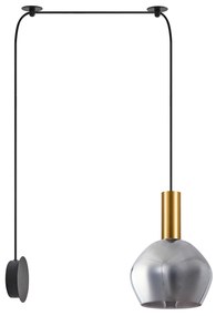 Φωτιστικό Τοίχου - Απλίκα SE21-GM-4-NM1W-GL2 ADEPT TUBE Gold Matt Wall Lamp Smoked Glass+ - Γυαλί - 77-8833