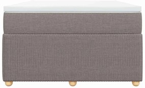 vidaXL Κρεβάτι Boxspring με Στρώμα Taupe 120x200 εκ. Υφασμάτινο