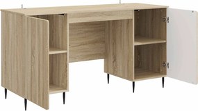 vidaXL Γραφείο Sonoma Δρυς 142,5 x 50 x 75 εκ. Επεξεργασμένο Ξύλο