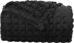 vidaXL Ριχτάρια 6 pcs Μαύρο 240 x 220 cm Μαλλί