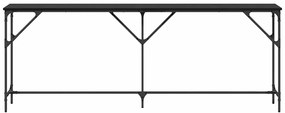 vidaXL Τραπέζι κονσόλας Μαύρη δρυς 200 x 29 x 75 cm