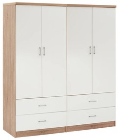 ΝΤΟΥΛΑΠΑ 4ΦΥΛΛΗ REINA ME 4 ΣΥΡΤΑΡΙΑ HM21257 ΜΕΛΑΜΙΝΗ ΛΕΥΚΟ-ΣΟΝΑΜΑ 160x42,5x180,5Υεκ