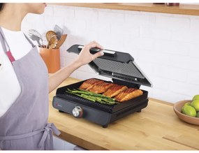 Ηλεκτρική ψησταριά Ninja GR101EU, 1450W, 28x37 cm, Γρήγορη θέρμανση, 60-260C, 2 πλάκες, Μαύρο