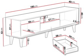 Έπιπλο τηλεόρασης Ferido 2K1SZ