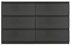 Συρταριέρα Cindy pakoworld 6 συρταριών wenge 120x40x75εκ