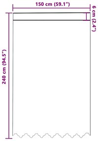 vidaXL Κουρτίνες με κουρτίνες Floral Λευκό 150 x 240 εκ. Πολυεστέρας