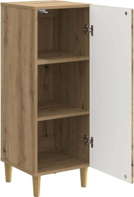 vidaXL Πλαϊνό γραφείο Artisan Δρυς 33 x 34,5 x 90 εκ