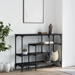 vidaXL Τραπέζι Κονσόλα με Ράφια Μαύρο 100 x 35 x 75 εκ.