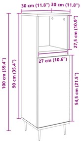 ΝΤΟΥΛΑΠΙ ΜΠΑΝΙΟΥ SONOMA ΔΡΥΣ 30X30X100 ΕΚ. ΕΠΕΞΕΡΓΑΣΜΕΝΟ ΞΥΛΟ 849670