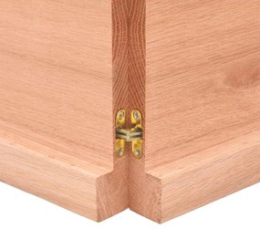 vidaXL Ράφι Τοίχου Ανοιχτό Καφέ 160x30x(2-4)εκ. Επεξ. Μασίφ Ξύλο Δρυός