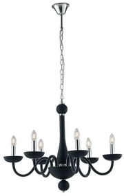 Φωτιστικό Οροφής I-Alfiere/6 Nero Black Luce Ambiente Design Glass