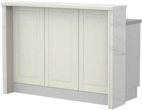 Πάγκος νησίδας Toscana-Μήκος: 135 εκ.-White Marble