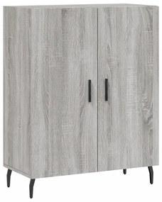 vidaXL Ντουλάπι Γκρι Sonoma 69,5 x 34 x 180 εκ. Επεξεργασμένο Ξύλο