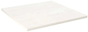 vidaXL Επιφάνεια Τραπεζιού Τετράγωνη Λευκή 70x70x2,5 εκ. Μασίφ Πεύκο