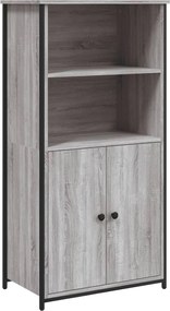 vidaXL Ντουλάπι Γκρι Sonoma 62x36x121,5 εκ. από Επεξεργασμένο Ξύλο
