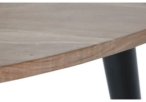 Τραπεζάκι Καφέ DKD Home Decor Μέταλλο ξύλο ακακίας 90 x 90 x 76 cm