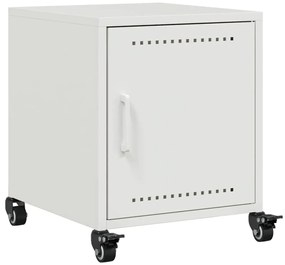 vidaXL Κομοδίνα 2 τεμ. Λευκό 36x39x43,5 εκ. από Χάλυβα
