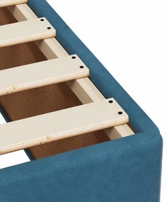 Κρεβάτι Boxspring με Στρώμα Σκούρο Μπλε 120x190 εκ. Βελούδινο - Μπλε