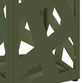 vidaXL Σχέδιο & βάση αποθήκευσης Ελιά 15.5 x 15.5 x 49 εκ Ατσάλι