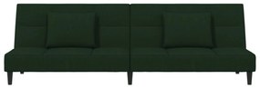 Καναπές Κρεβάτι Διθέσιος Σκ. Πράσινο Βελούδινος &amp; 2 Μαξιλάρια - Πράσινο